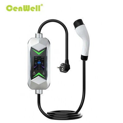 Gwefrydd Cerbyd Trydan Symudol Modd 2 7kW